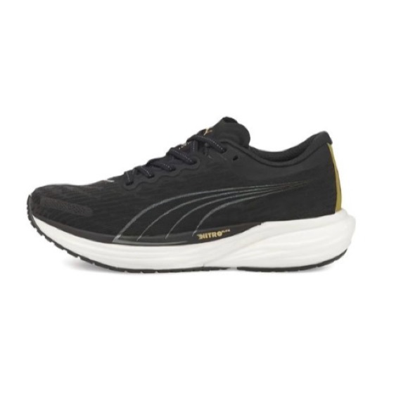 Puma Women's Deviate Nitro 2 Sneakers Black and Gold - Picture 1 of 3